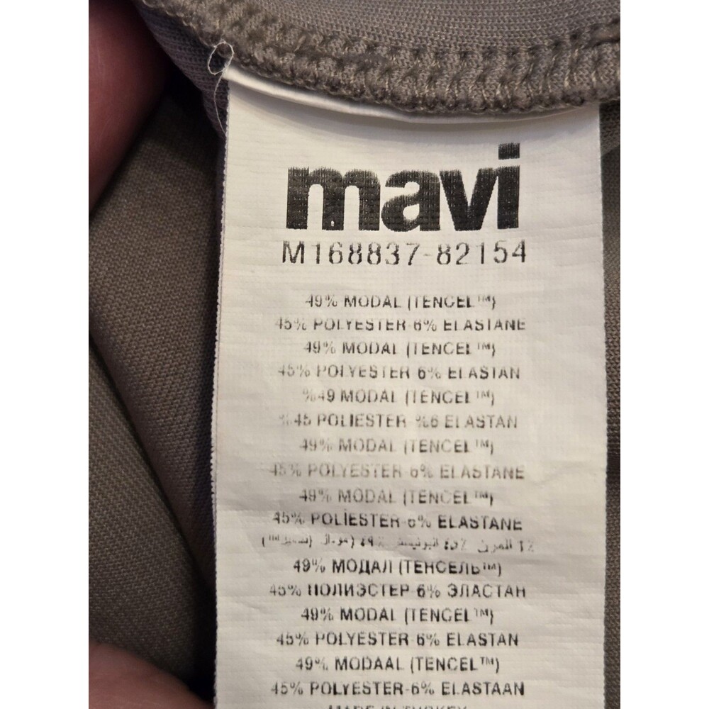 Mavi Luxe Touch Tencel Sweatshirt Women's M Taupe Crewneck Pullover Soft Stretch - Picture 4 of 8